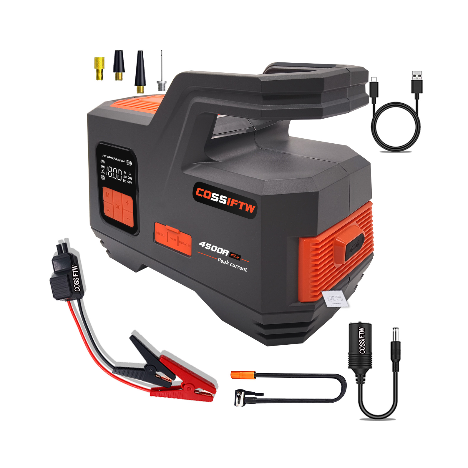 汽車戶外移動(dòng)電源4500A 8L柴油發(fā)動(dòng)機(jī)打火電源12V便攜式鋰電池150PSI氣泵電源