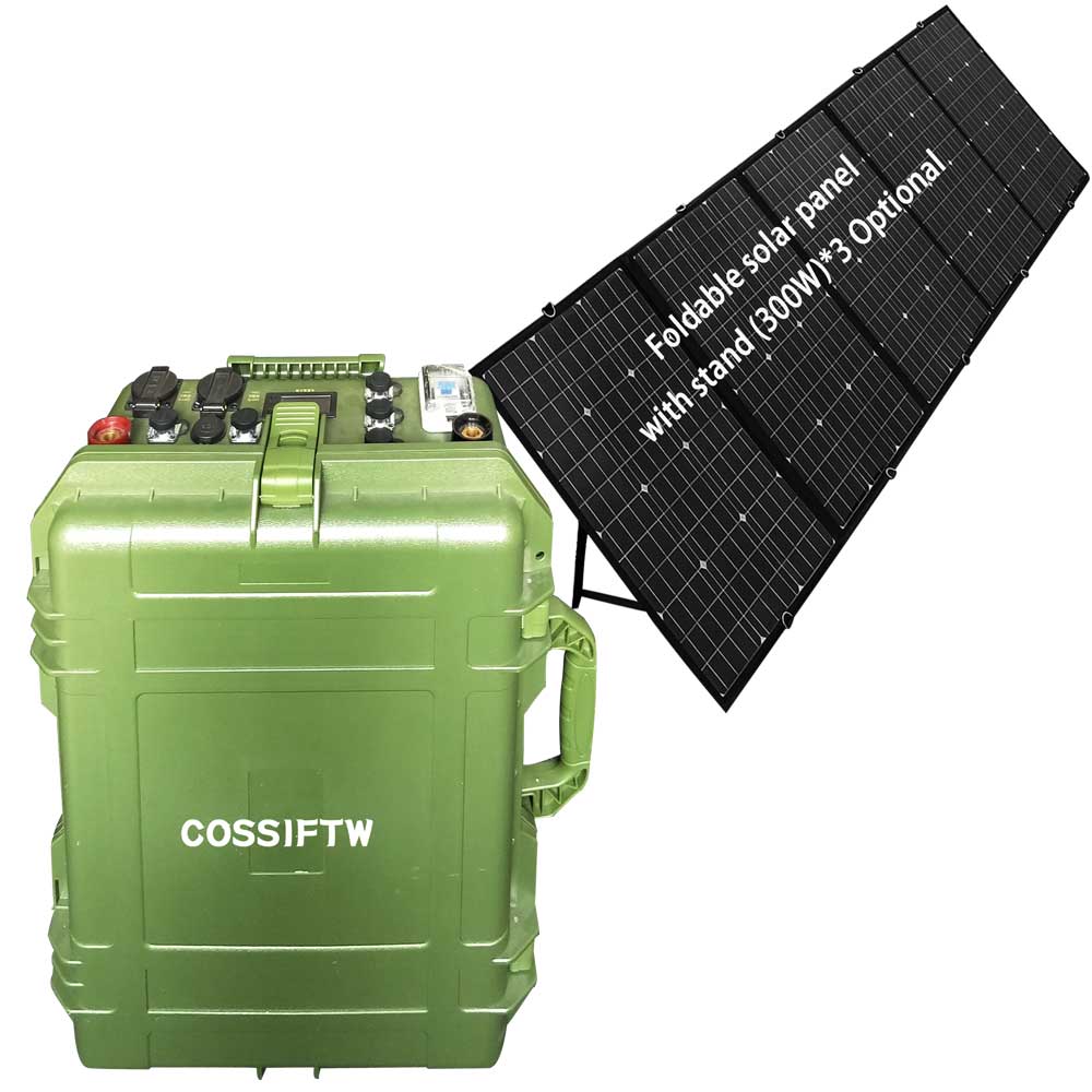 便攜式儲能電源發(fā)電站太陽能發(fā)電機5000W帶3PCS 300W太陽能電池板用于戶外房車露營應(yīng)急