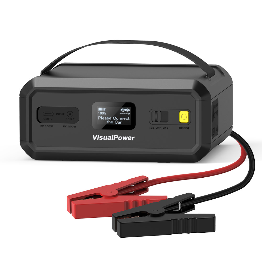 2000A 12V 24V搭電電頻起動(dòng)器8500F無(wú)電池內(nèi)置超級(jí)電容器帶大液晶顯示器無(wú)需預(yù)充電起搭電打火電源